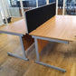 160cm x 80cm Wood fiinish desk modesty panel metal legs