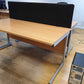 160cm x 80cm Wood fiinish desk modesty panel metal legs