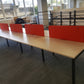 Wood-top 6-pod Office Bench Desk (each desk= 120cm x 70cm)