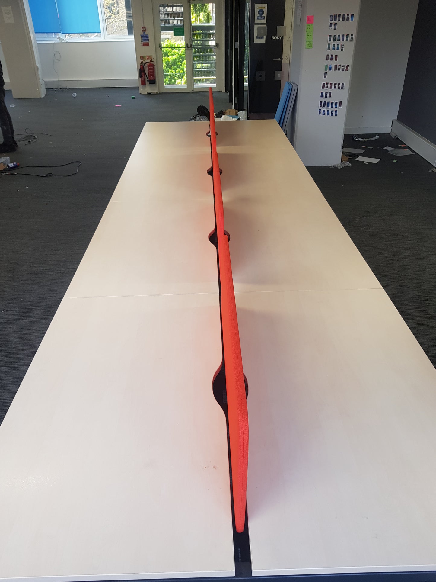 Wood-top 6-pod Office Bench Desk (each desk= 120cm x 70cm)
