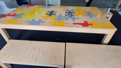 Used Large Multi-coloured boardroom conference table W= 240cm x D = 120cm H= 73cm