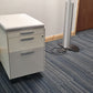 Gloss Office Contrast White / Coloured  3 Drawers Pedestals