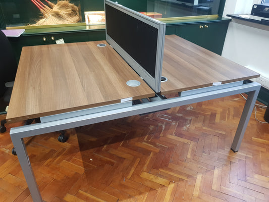 Used 2 person pod desks walnut 120cm x 80cm per desk