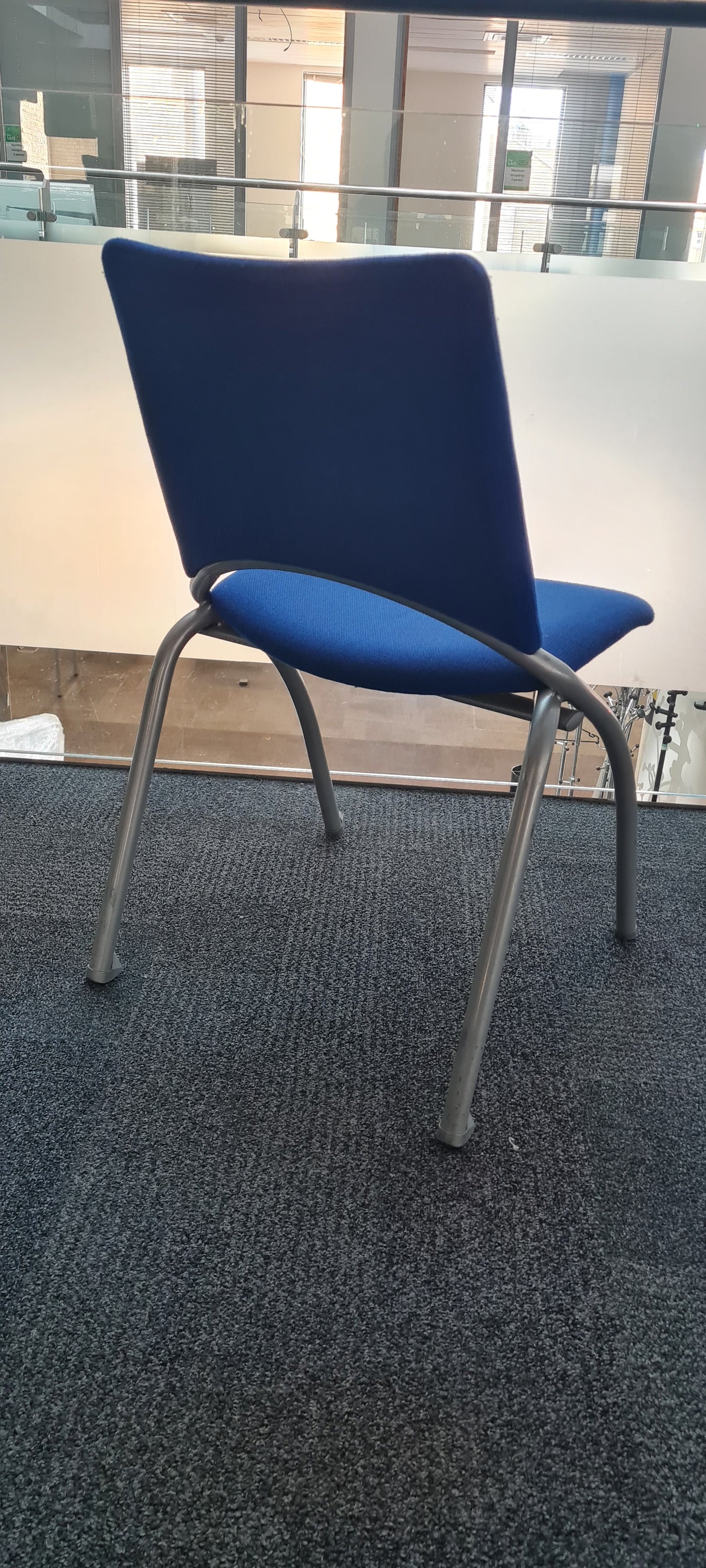 VERCO Blue Stick Chairs, for use in meetings/waiting & reception areas
