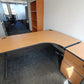 Wood finish L shape desk Large