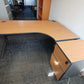Wood finish L shape desk Large