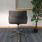 Back of grey Johanson haddoc chair on wheels