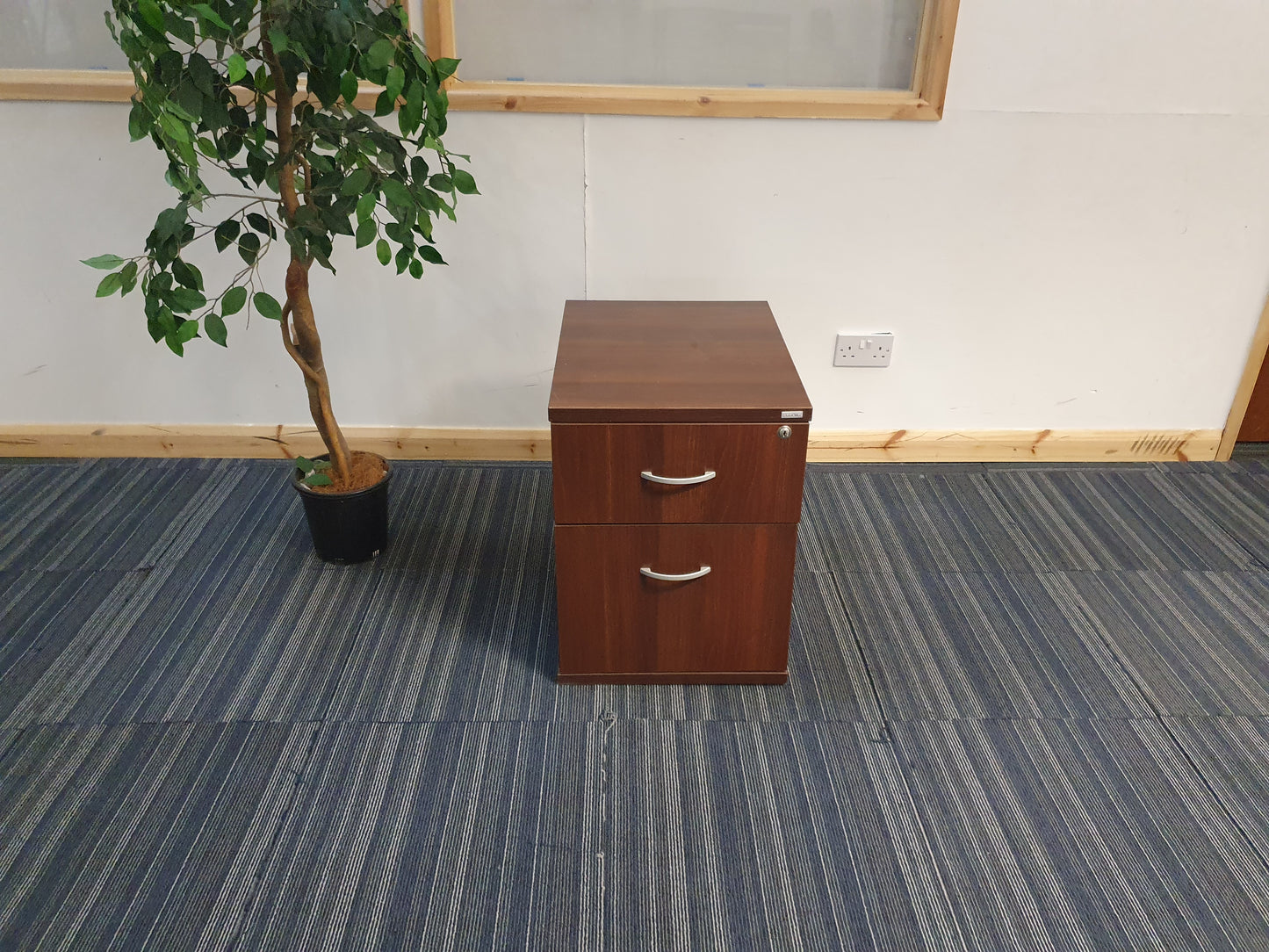 Balma Walnut Office Pedestal Desk Drawer Unit