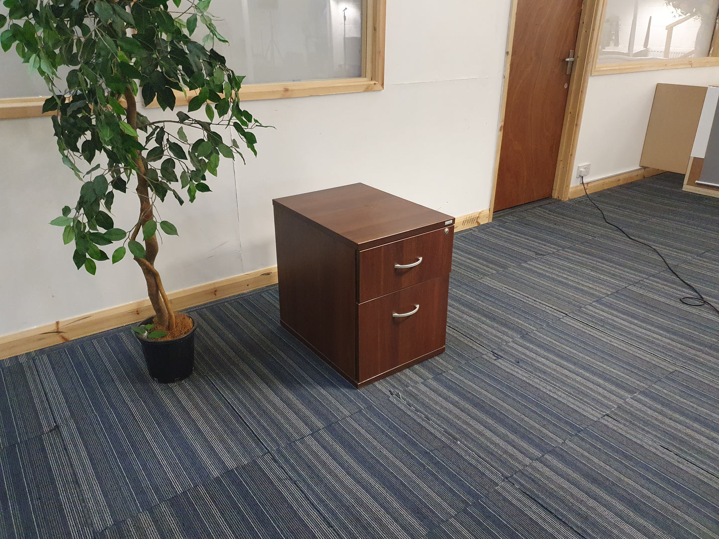 Balma Walnut Office Pedestal Desk Drawer Unit