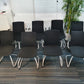 Multiple black cantilever office meeting chair