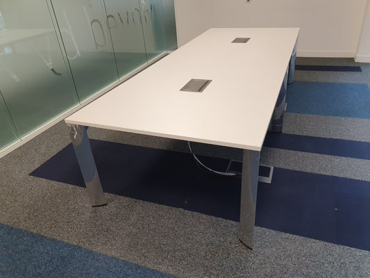 White Boardroom table in office