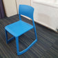 Single blue office guest chair