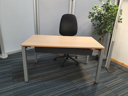 Wood finish rectangular table in brown