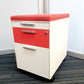 Gloss Office Contrast White / Coloured  3 Drawers Pedestals