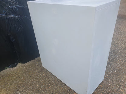White 6-compartment office combination metal locker H:106cm, D:44cm, W:100cm