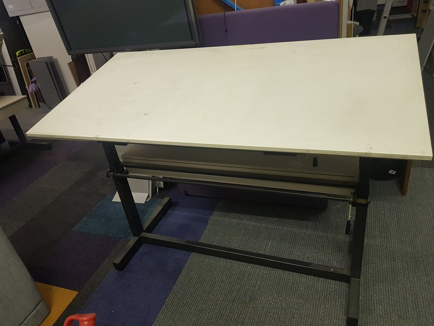 Tilted white Architect drafting table