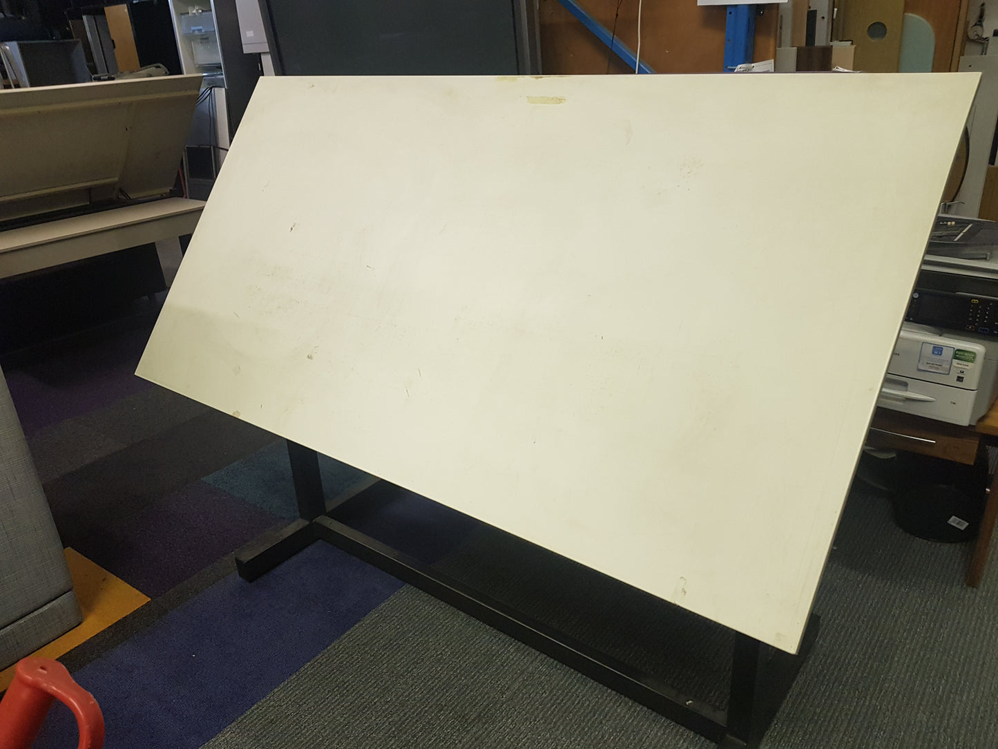 Architect drafting table tilted