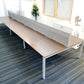 6 seater brown office benching hot desks