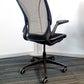 Meshback Back of swivel chair in grey