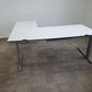 Scalloped top white office table