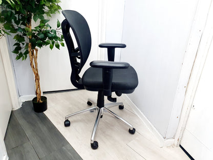 Used chair swivel desk black task adjustable