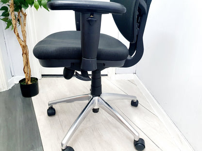 Used chair swivel desk black task adjustable