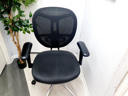 Used chair swivel desk black task adjustable
