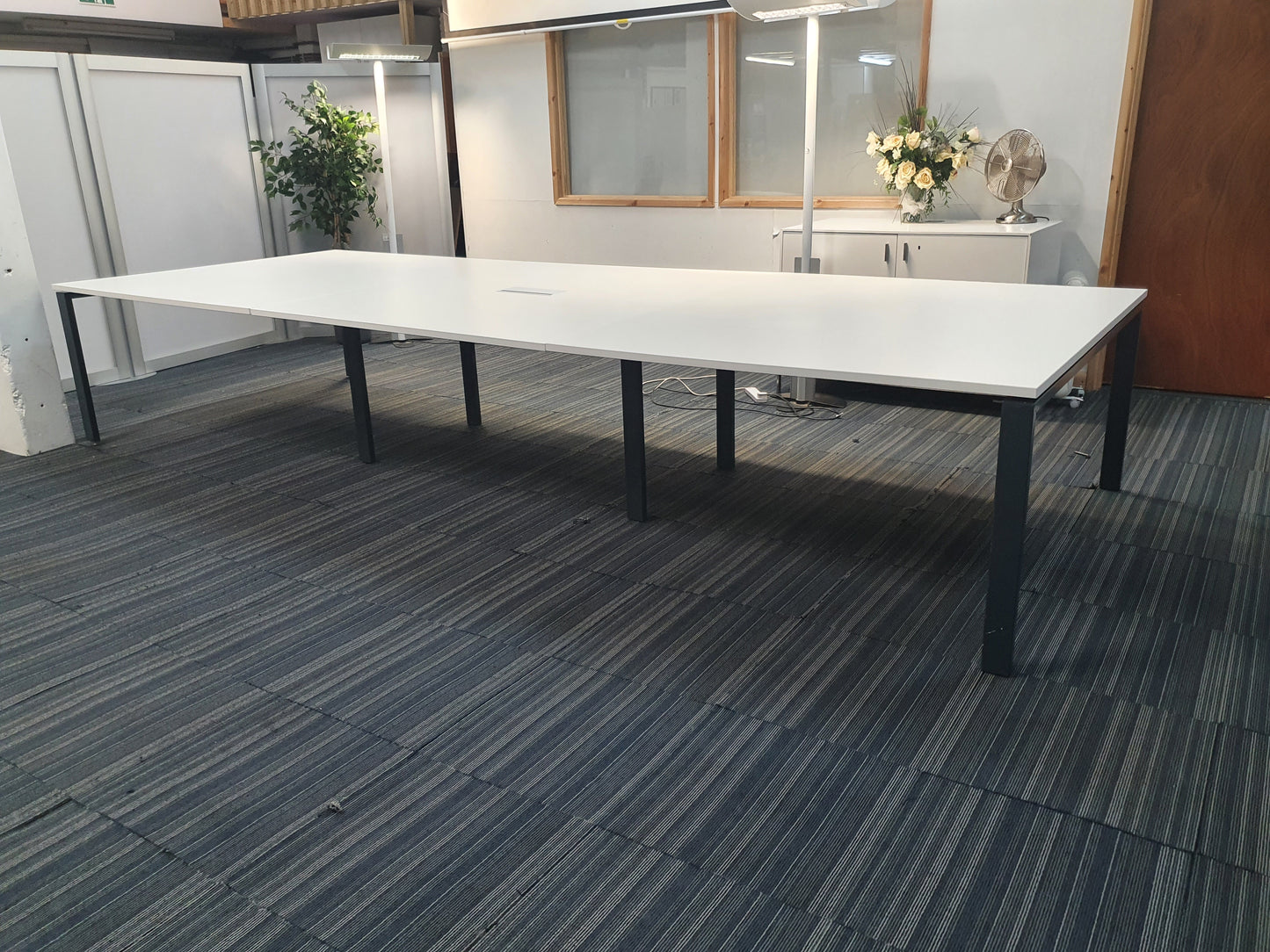 Large White Boardroom Meeting Table