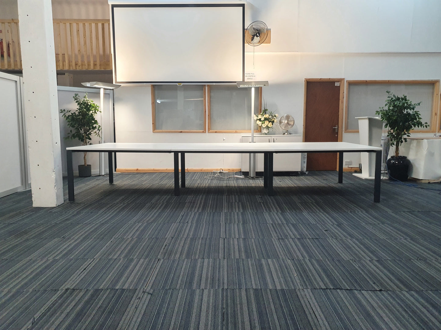 Large White Boardroom Meeting Table