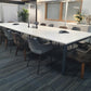 White large conference table, and 14 chairs