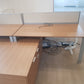 Executive High-Quality 2 person Corner Desk set - with Sideboard Storage