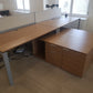 Executive High-Quality 2 person Corner Desk set - with Sideboard Storage