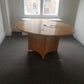 Large round meeting table solid wood