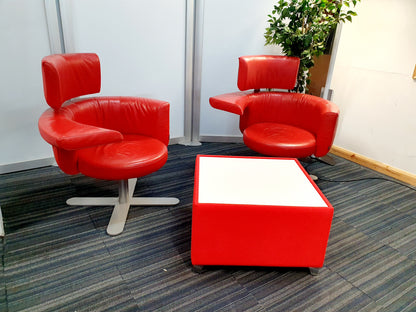 Red Kinnarps Drabert Hotspot Swivel Armchair