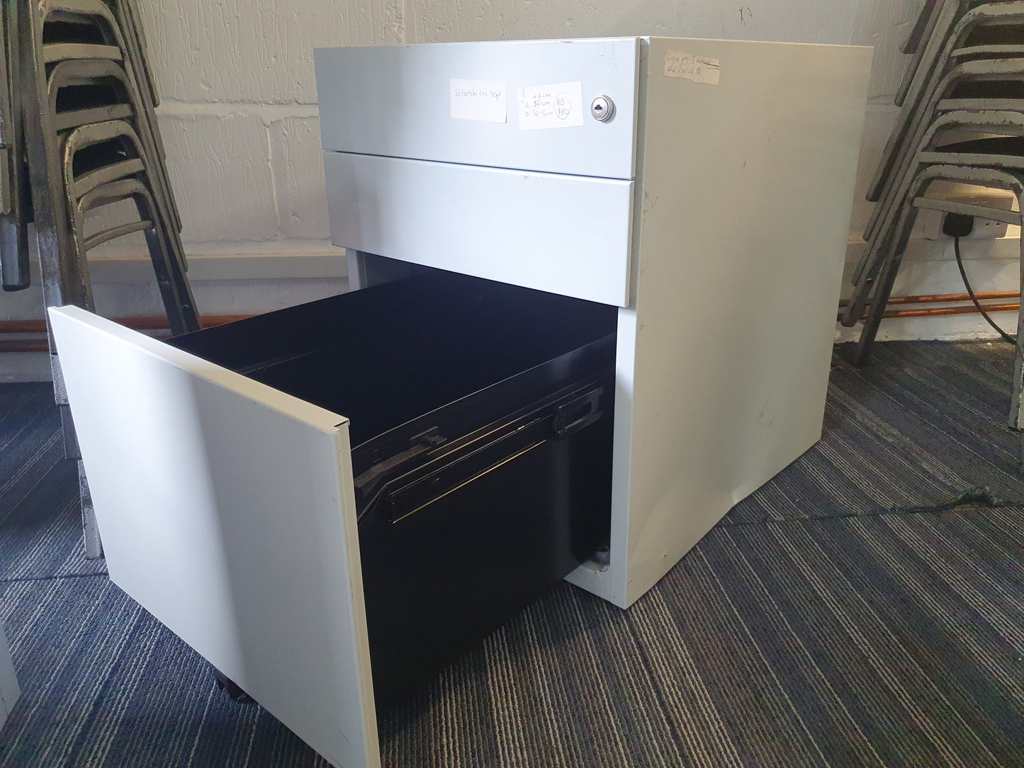 Used Under Desk Drawer in Grey