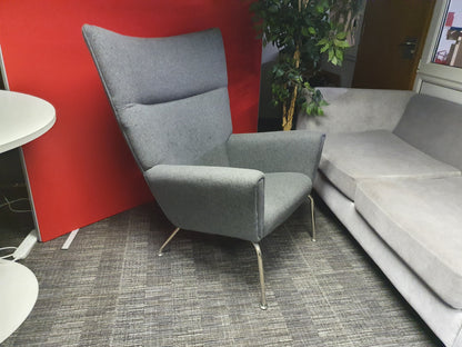 Replica inspired Wing Office Lounge Statement Accent chair by Carl Hansen, model CH445