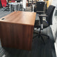 Black desk chair at Walnut Small Home Office Table