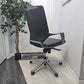 Back of leather swivel desk chair