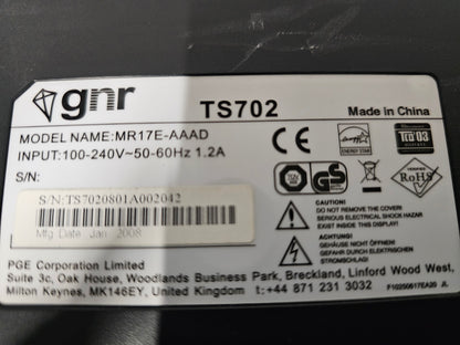 GNR MR17E-AAAD Monitor with VGA and DVI ports