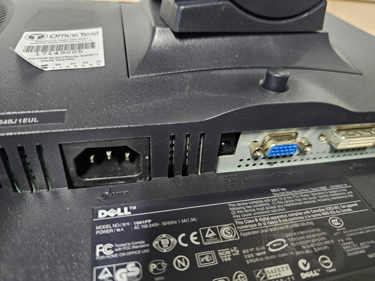 DELL 1801Fp Monitor with VGA and DVI ports