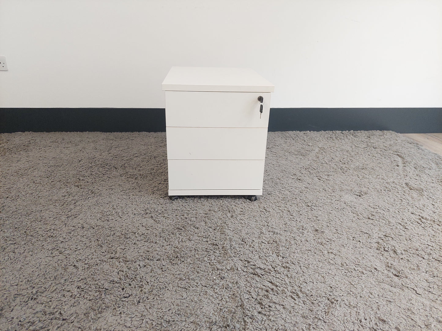 3 drawer Office pedestal in white