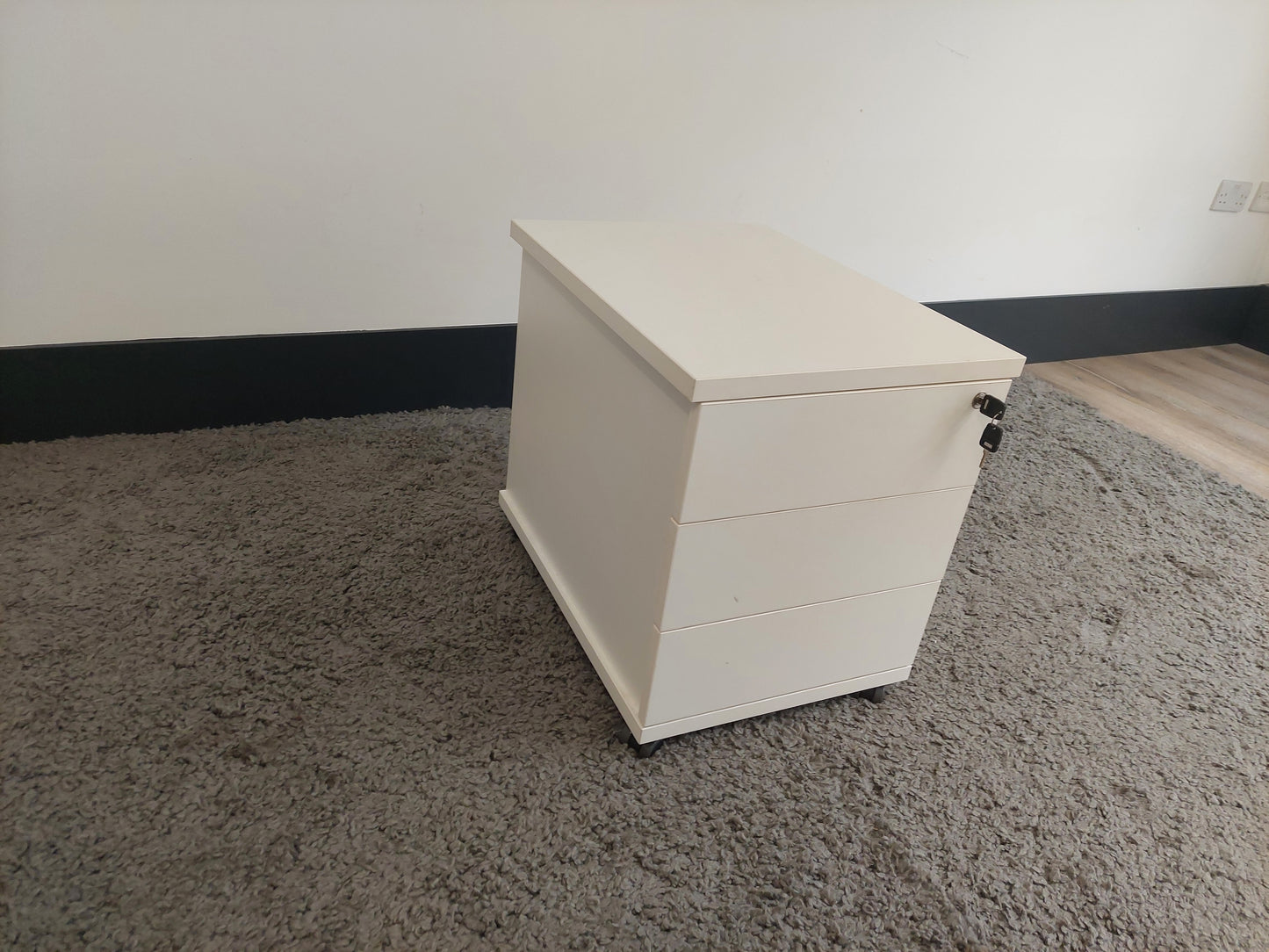 3 drawer Office pedestal in white