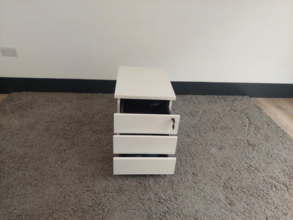 3 drawer Office pedestal in white