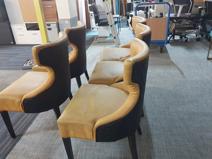 Yellow Upholstered Lounge Chair