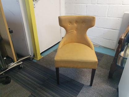 Yellow Upholstered Lounge Chair