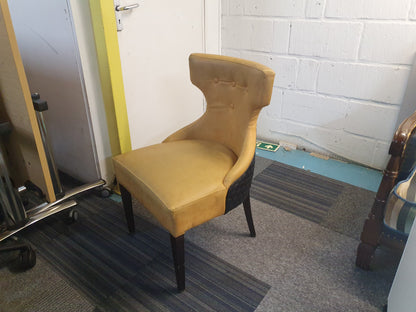 Yellow Upholstered Lounge Chair