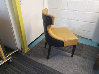 Yellow Upholstered Lounge Chair