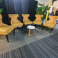 Yellow Upholstered Lounge Chair