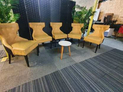 Yellow Upholstered Lounge Chair