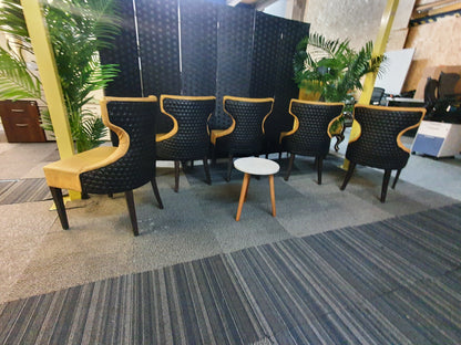 Yellow Upholstered Lounge Chair